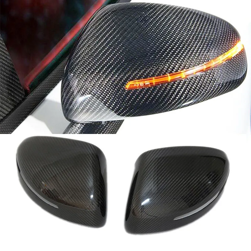 

Real Carbon Fiber Door Side Wing Rearview Mirror Cover Caps For Audi 2007-2011 R8 Version Modification and replacement