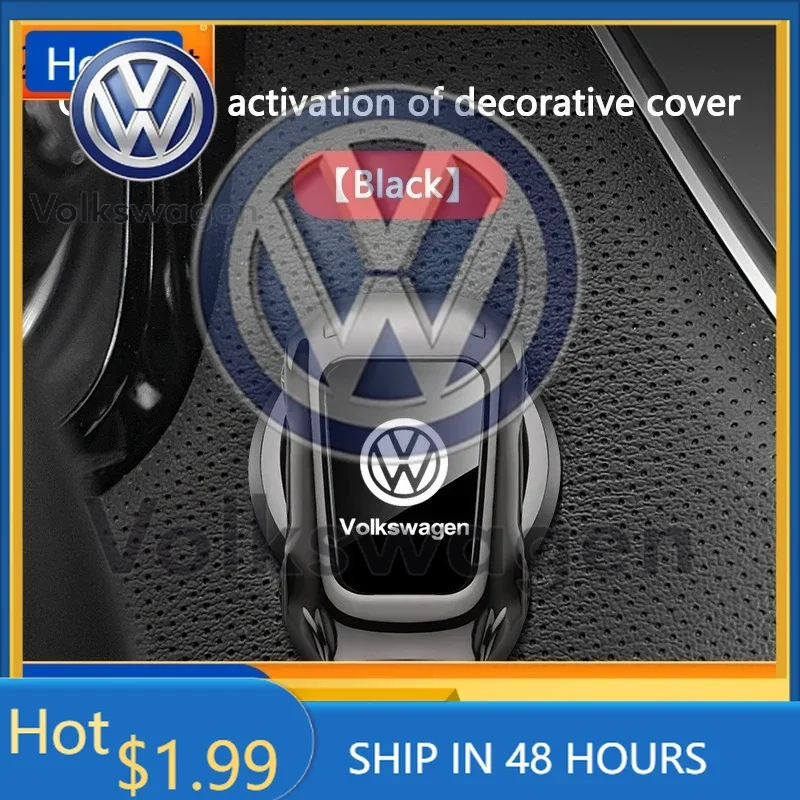 

VW New Car One Click Start Button Protective Cover Decoration Sticker For Volkswagen VW GTI Jetta Golf Passat Polo Touareg Tigua