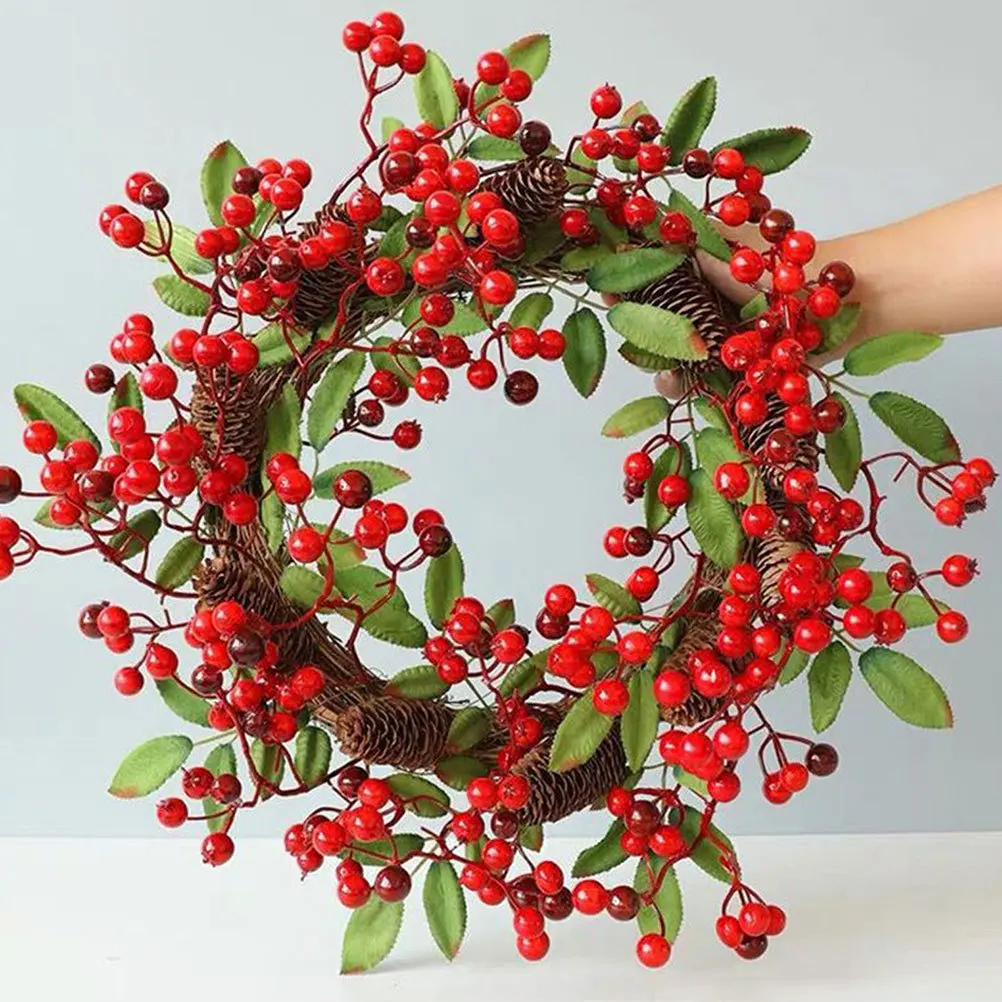 

5pcs Natural Wreath Ring Diy Garland Craft Christmas Diy Wreath Garland Vine Decoration Floral Frame Wall Hanging Decor Supply
