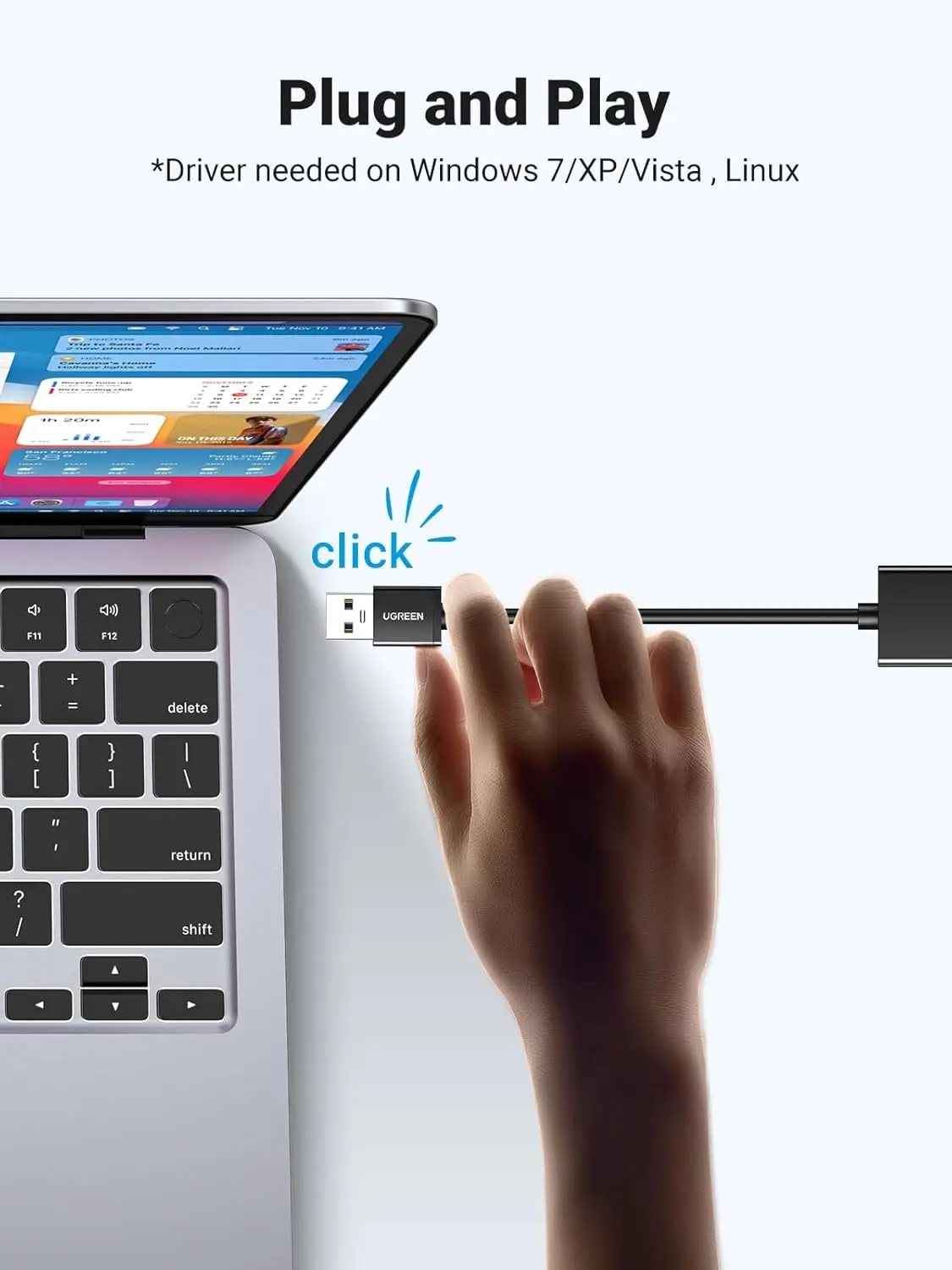 UGREEN USB 이더넷 어댑터, 1000Mbps 이더넷 어댑터 USB 3.0, 드라이버 불필요, RJ45 LAN 네트워크 어댑터