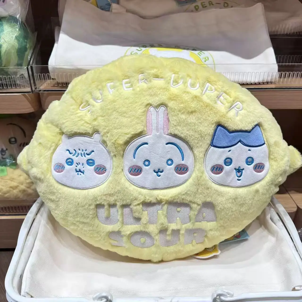 Chiikawa Hachiware Usagi Embroidery Pattern Lemon Modeling Fruit Series Plush Stuffed Toy Throw Pillow Holiday Gifts for Friends