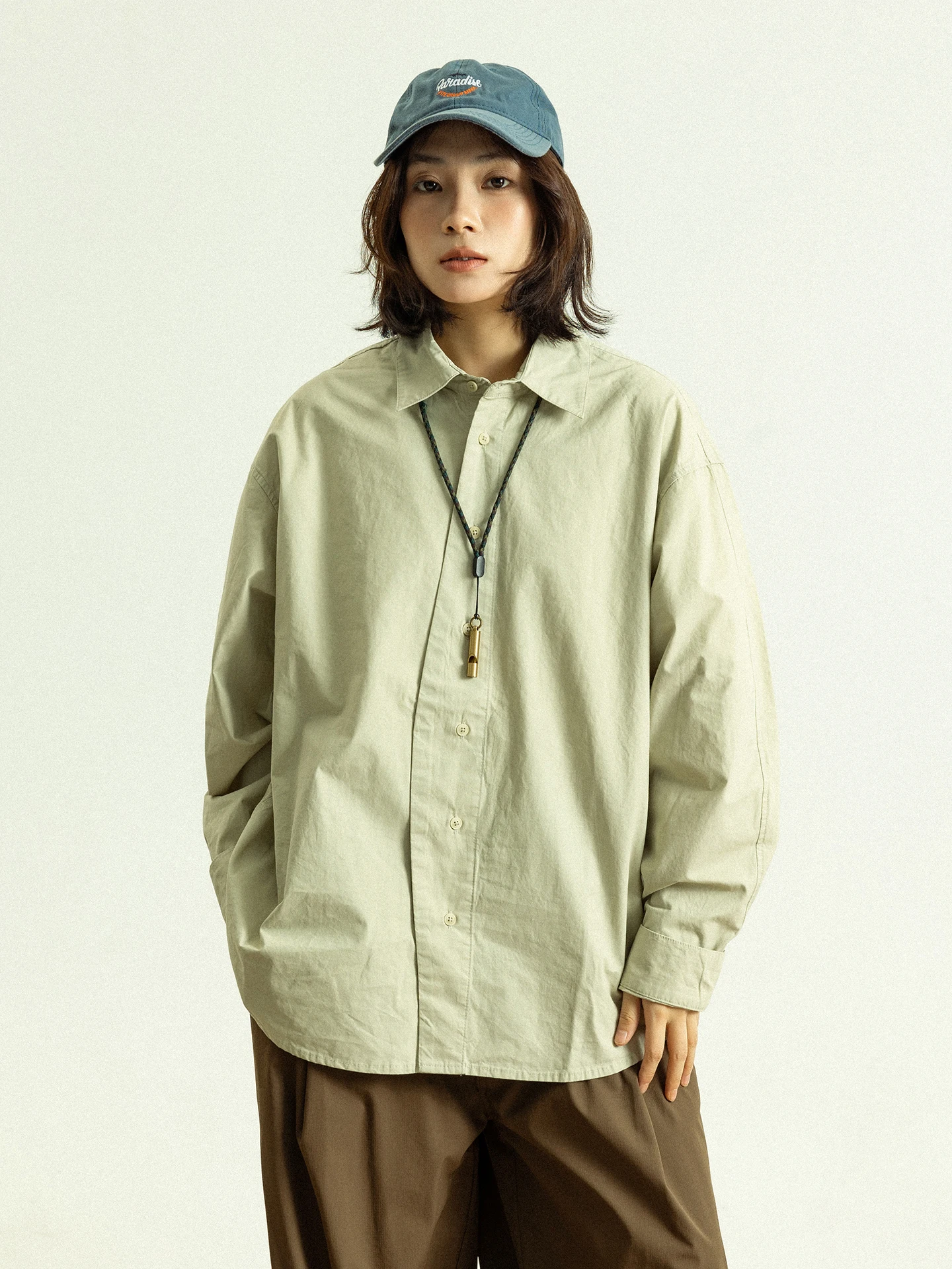 

GoodNorth Vintage Loose Long Sleeve Shirt Casual Style Women's Button Design Comfortable Cotton Spring Fashion Unisex Shirt