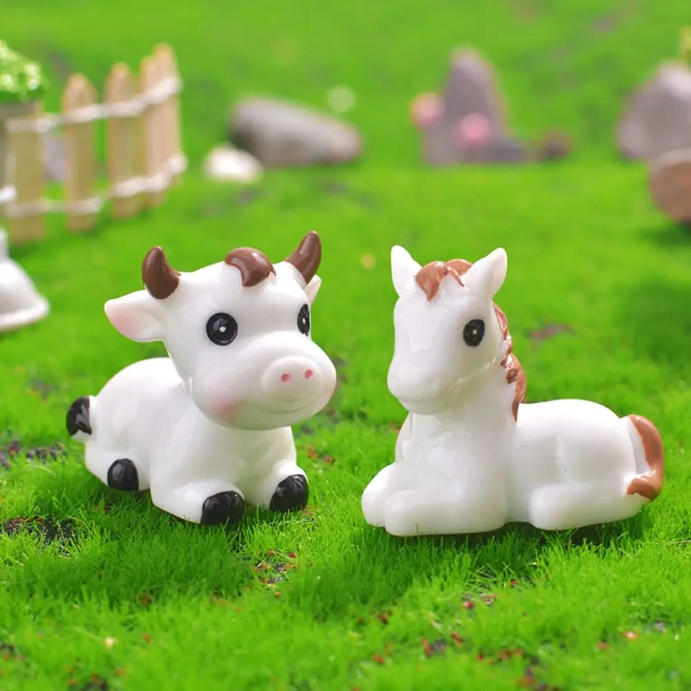

Cute Mini Twelve Zodiac Figurines DIY Resin Crafts Animals Ornaments Cartoon Handmade Micro Landscape Decoration