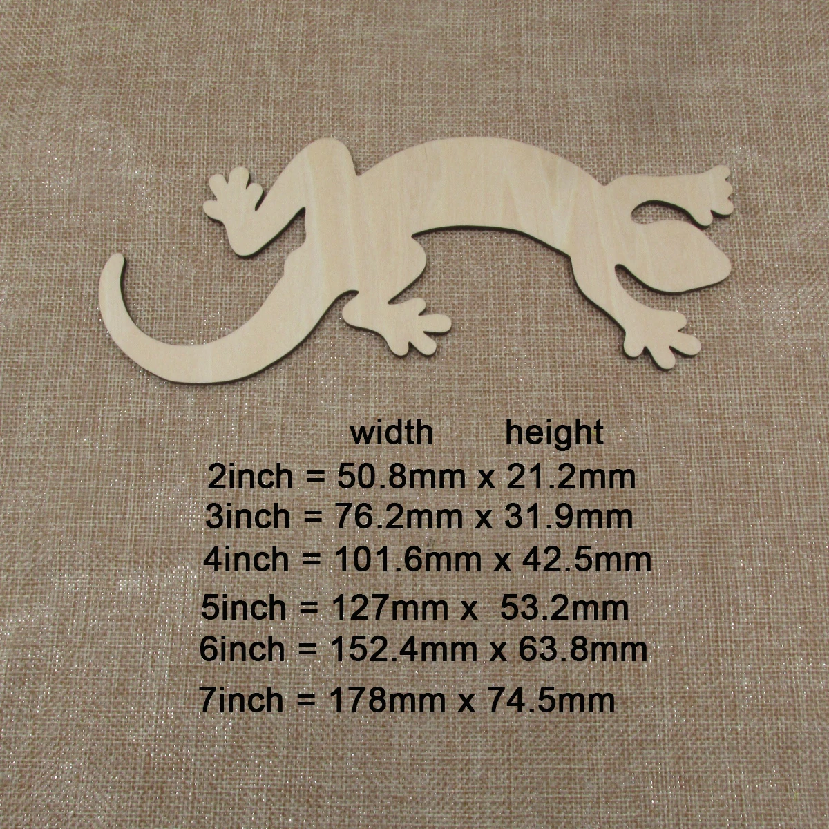 Unfinished Laser Cut Blanks, Wooden Gecko Shape Wood, Lizard Cutouts, Embellishment Craft Supply