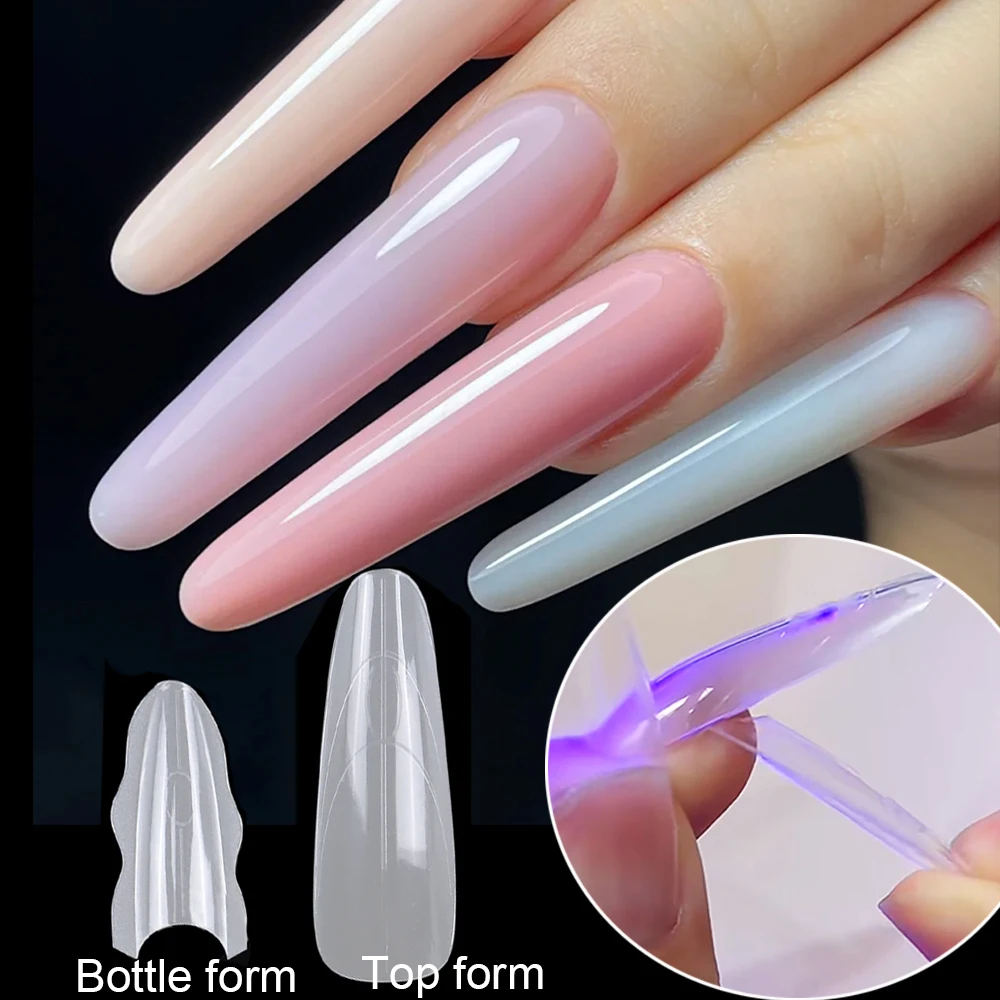 แม่พิมพ์ต่อเล็บแบบแซนวิช 180 ชิ้น 15 ขนาด แม่พิมพ์รูปวงรีและสี่เหลี่ยมคางหมู สำหรับต่อเล็บแบบหลายชั้น สำหรับทำเล็บ ﻿ ﻿ ﻿