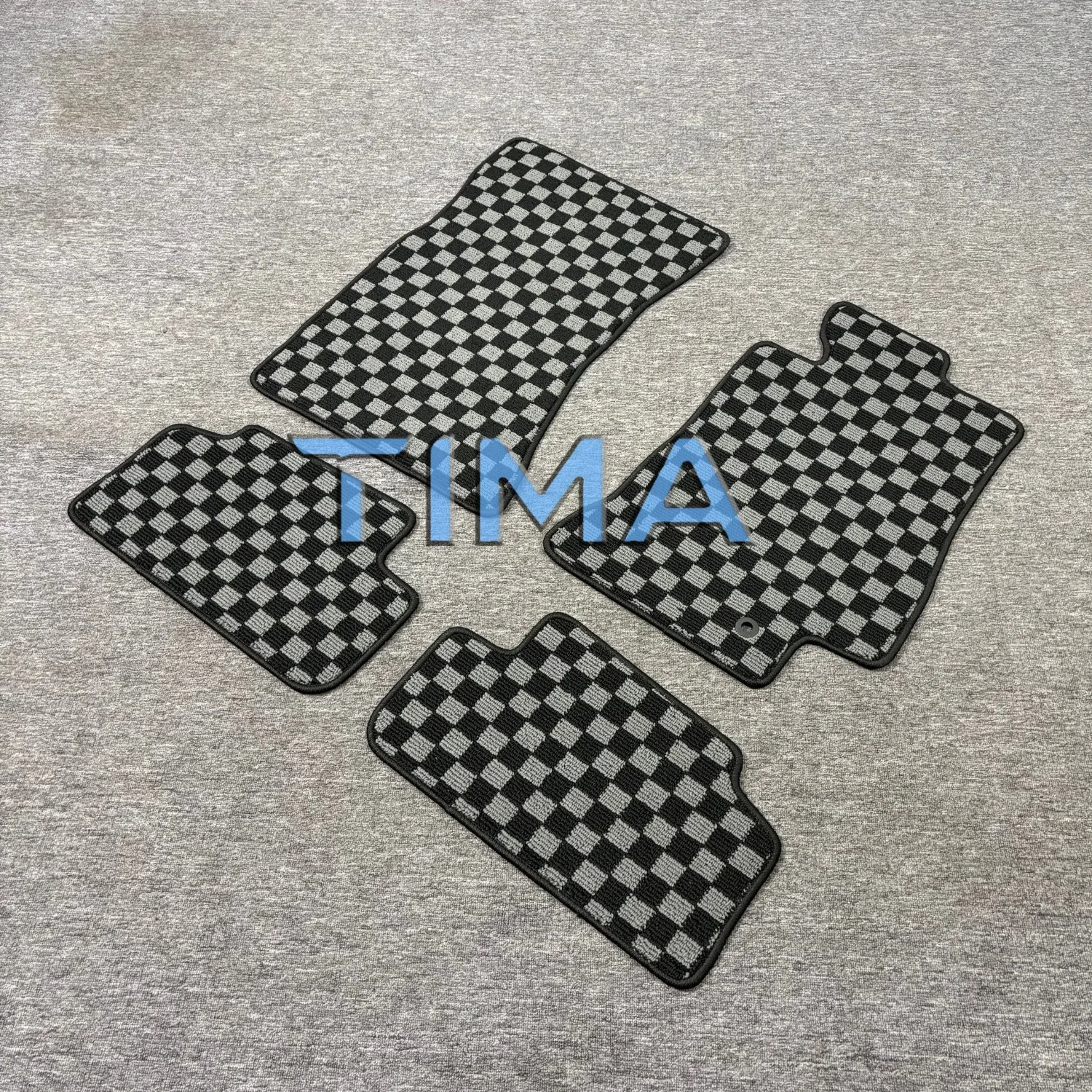 Promotion 4PCS Checkered Flag Carpet Floor Mats Front-Rear For Toyota Sprinter. JZA70. right Hand Driveor
