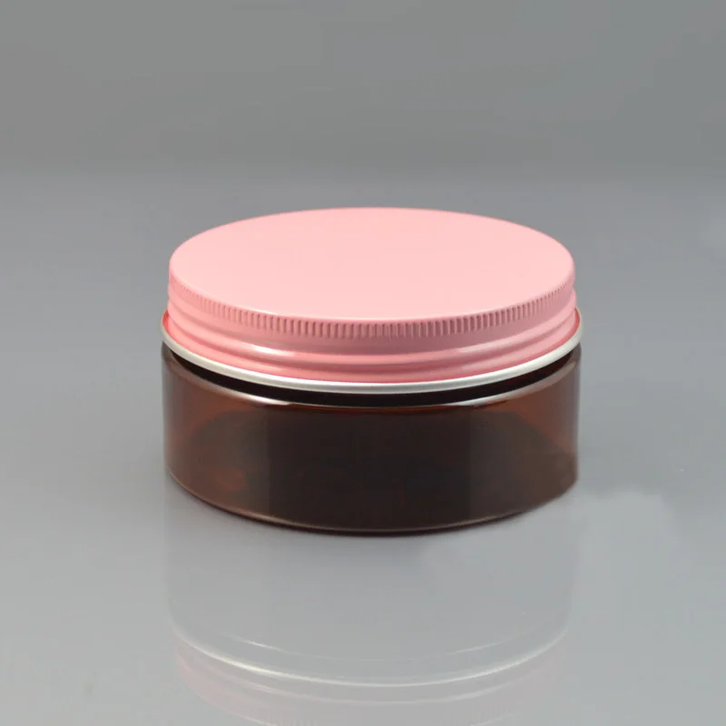 80grams brown PET Jar pot black white clear lid cream mask gel essence gel mlisturizer emulsion wax skin care  packing