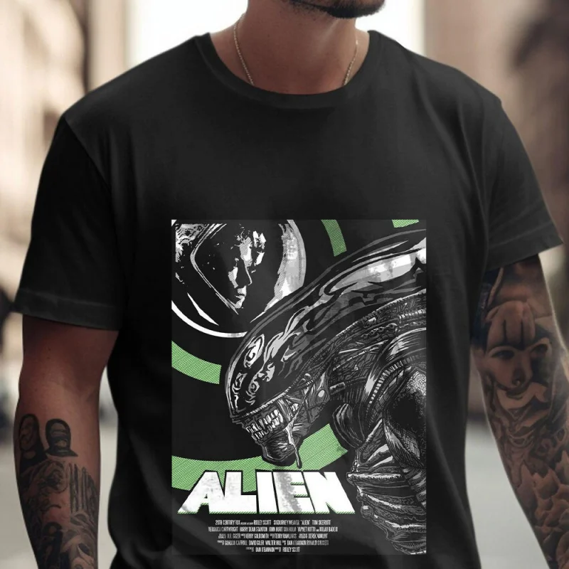 

ALIEN 2016 Retro Sic-fi Gift T-Shirt for man Xenomorph Graphic Clothes All size Tops S-6XL 100% cotton printed Unisex Tee