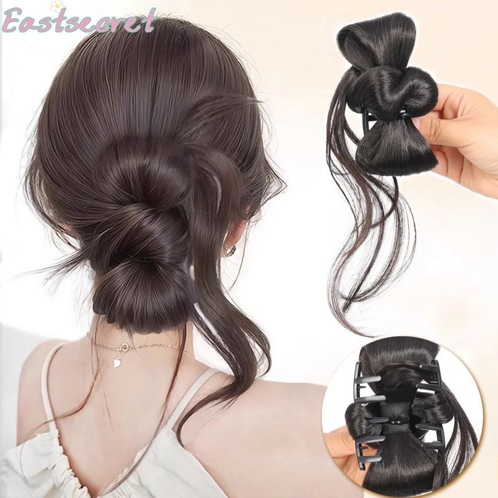 

EASTSECRET Синтетический парик-пучок с заколкой-крабом, имитация драконьей бороды, цветочный пучок, интегрированный аксессуар для волос