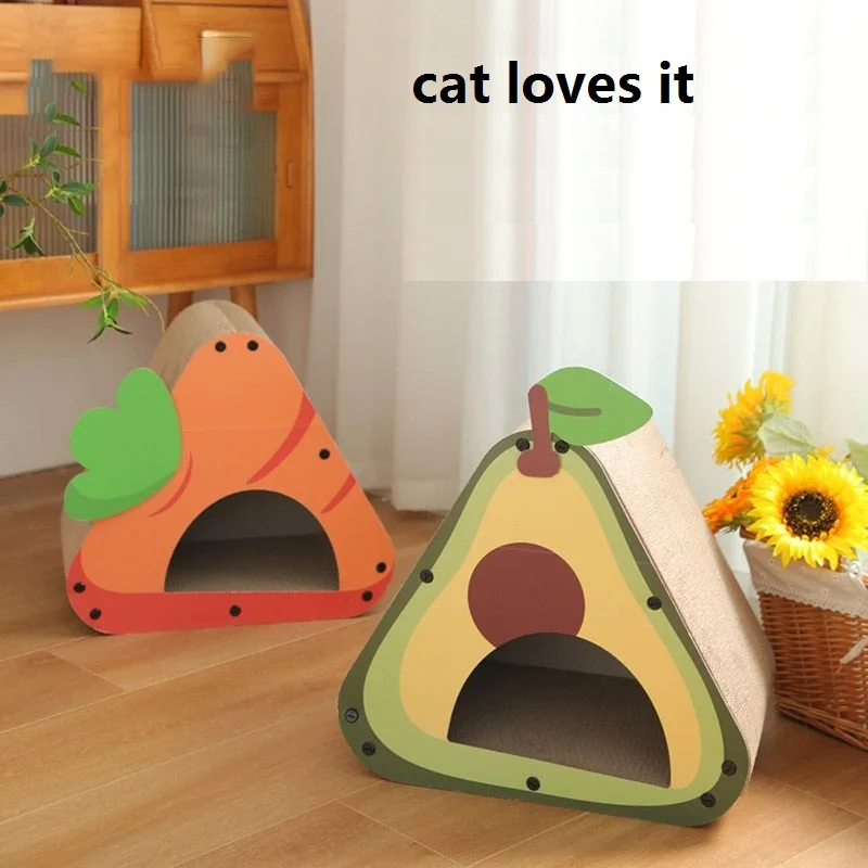 

Cat litter cat scratching board one wear-resistant corrugated paper cat paw scratch-resistant vertical cat carton house