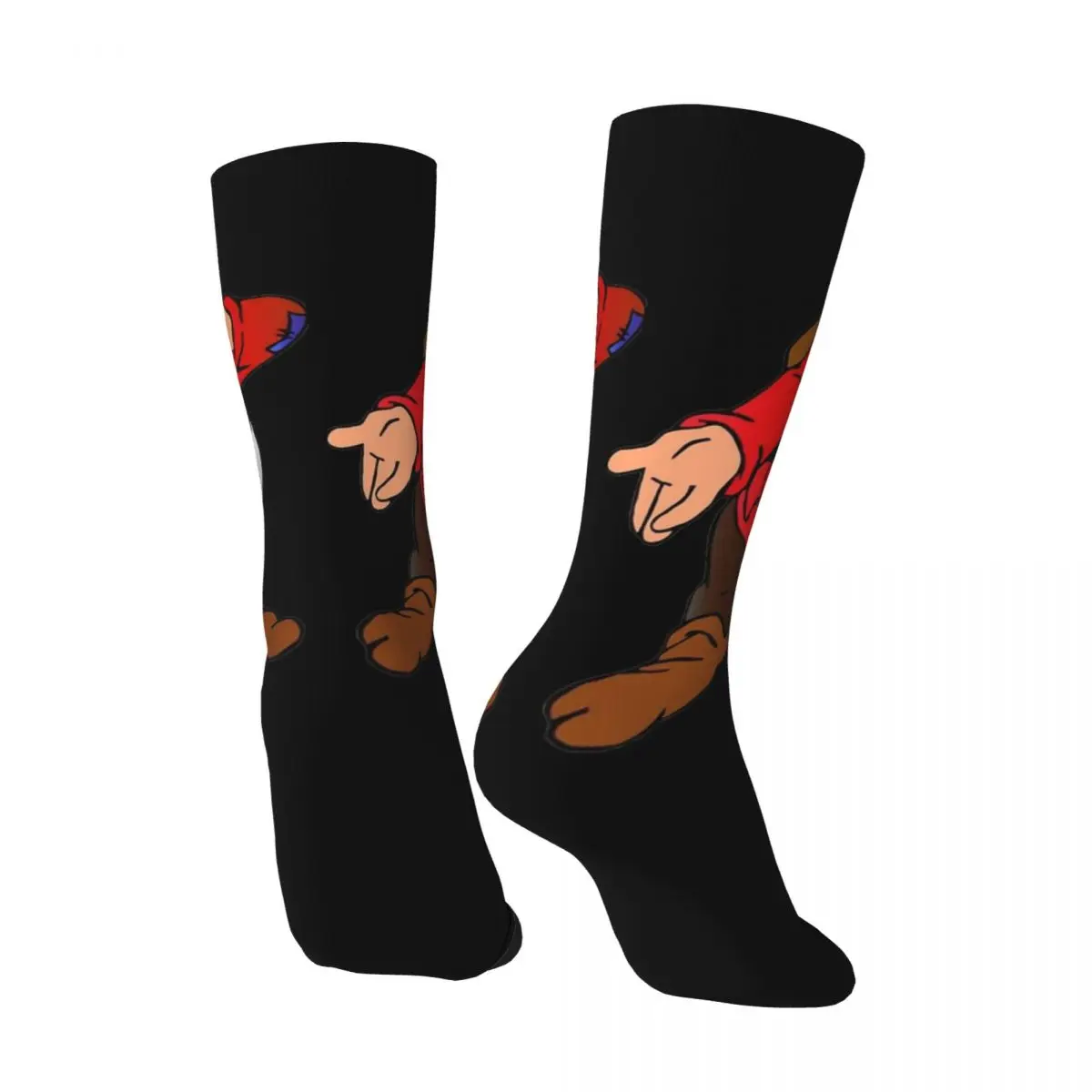 Chaussettes gothiques imprimées pour hommes, chaussettes grincheuses, bas de conte de fées, chaussettes de course coordonnantes, chaussettes chaudes et douces, printemps