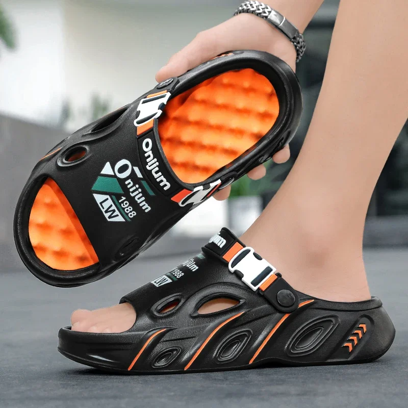 

2025 Men's Massage Slippers Indoor Outdoor Sandals Beach Casual Shoes Comfortable Slides Men Women Home Slippers Big Size 45