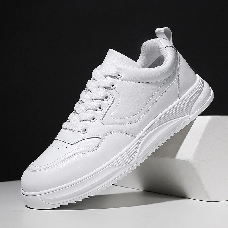 Original Spring Leather Men Low-top Shoes Breathable Flat Teenager Sneakers Casual High Quality White Non-slip Zapatillas Hombre