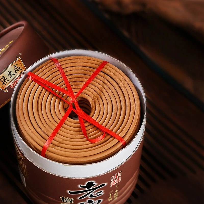 Premium Laoshan Sandalwood Coil Incense Set with Metal Burner 4/12/24h Incense for Meditation Yoga Worship Home Aromatherapy