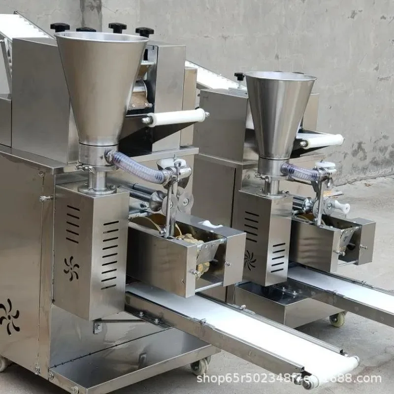 Commercial dumpling machines produce about 1000-12,000 dumplings per hour. A variety of dumpling machine types