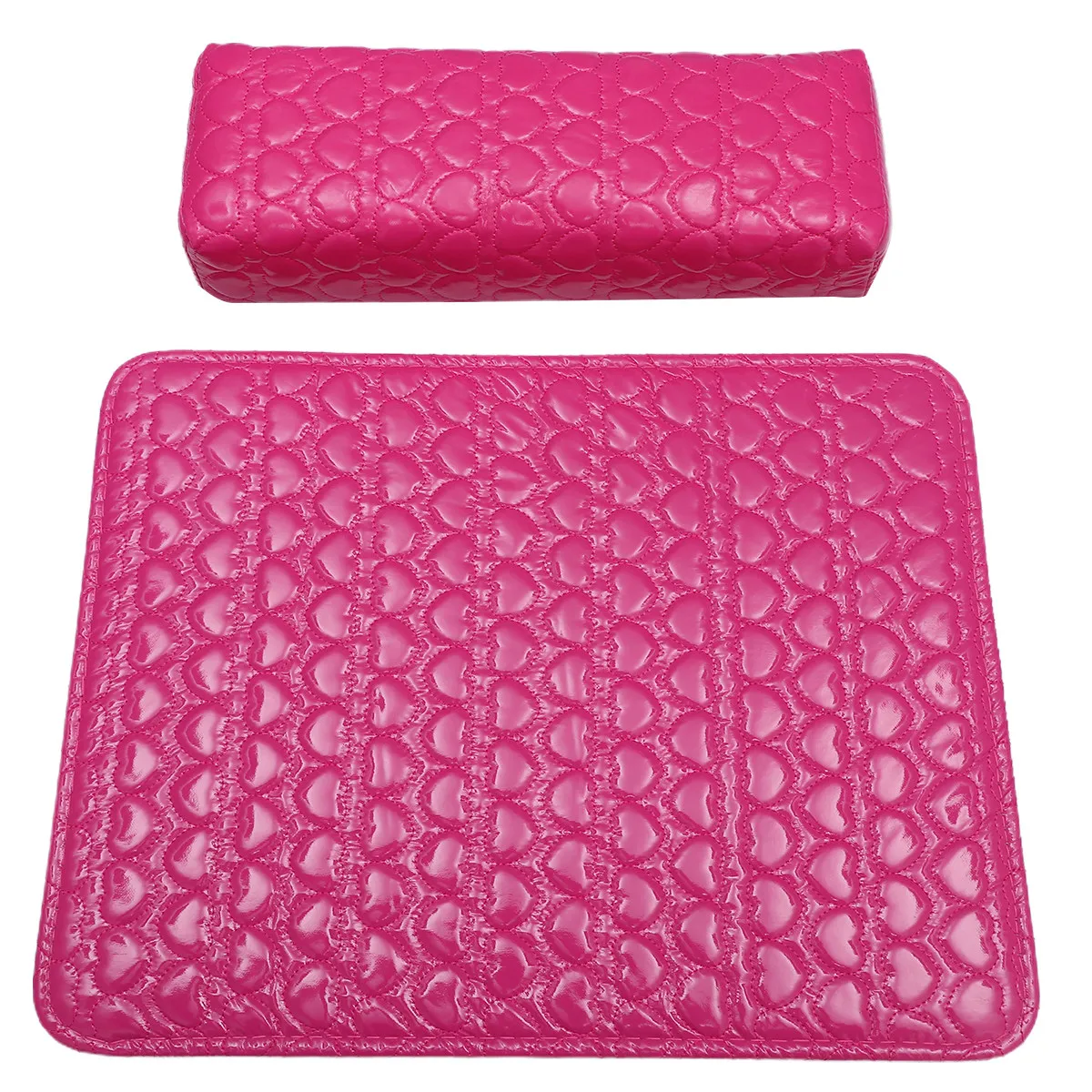 Square Wrist Cushion Set for Nail Salon PU Surface with Soft Sponge Pattern Design Manicure Hand Pillow Wrist