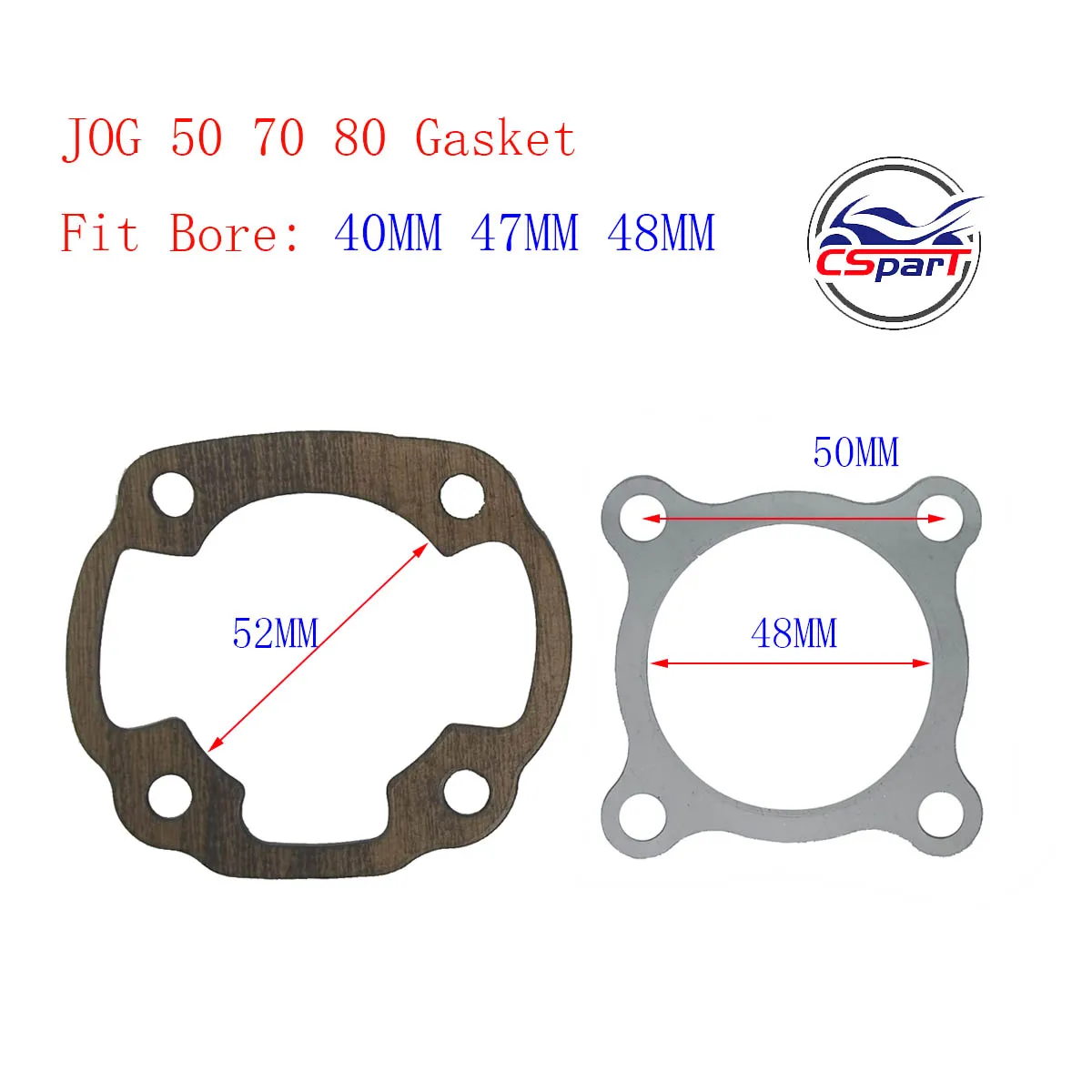 Gasket  Kit JOG 50CC 70CC 80CC  90CC 100CC Minarelli Jog 1P40QMB 1P50QMF 1P52QMG  Sunny Keeway  Roketa  Scooter Buggy