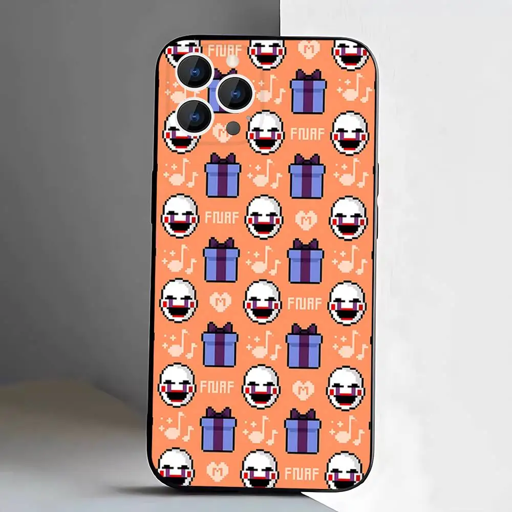 حافظة هاتف F-Fnaf من Five-Nights-At-Freddys لهاتف iPhone 17,16,15,14,13,12,11,Pro,XS,Max,XR,Plus,E,SE4,غطاء ناعم أسود صغير #5