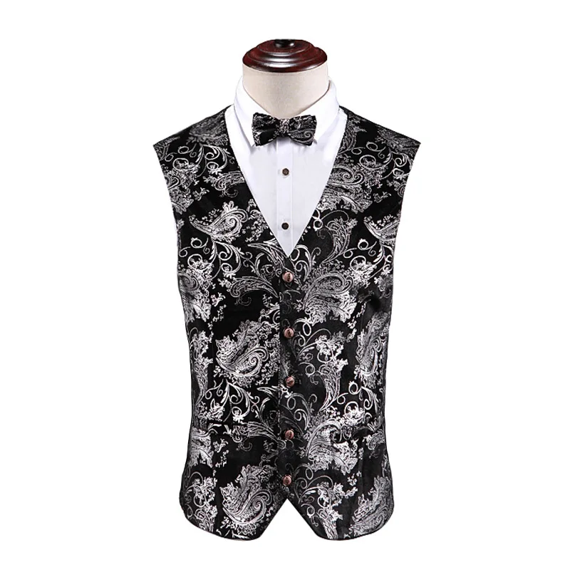 TB156747 Four Seasons Large Size Men's Suit Vest Men's European and American Gold Stamping Casual Formal Vest Vest