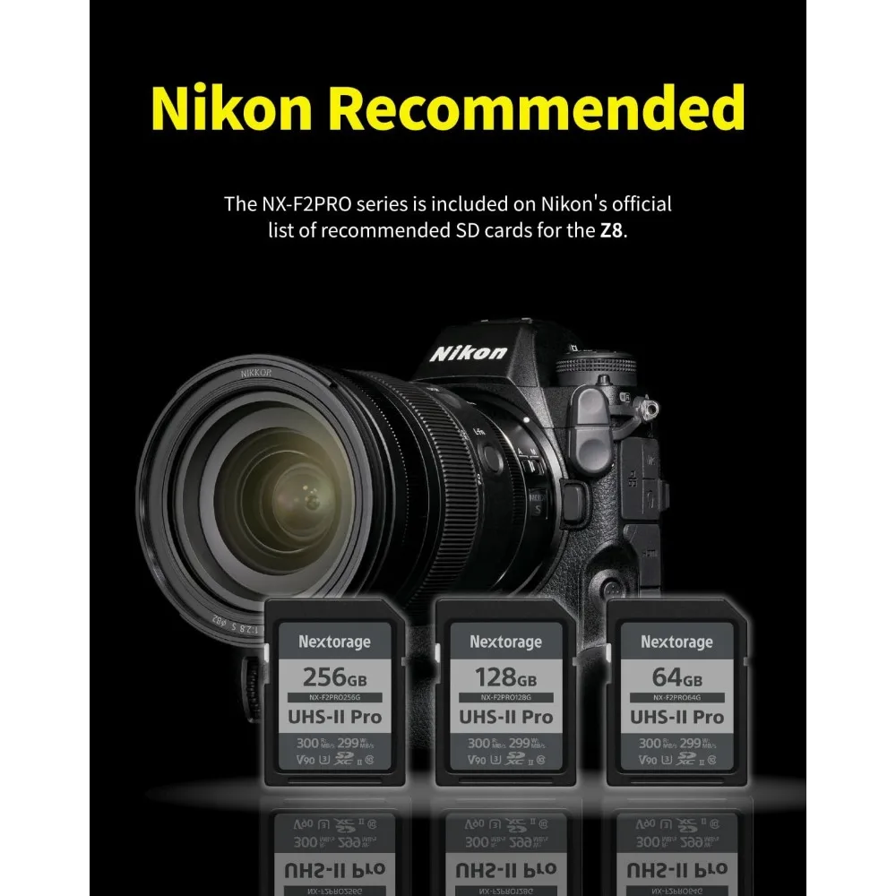 64GB UHS-II V90 SD Card for 8K/4K Cameras - High-Speed 300MB/s Read, 299MB/s Write, Dust/Shock-Resistant, 5-Year Warranty - view 6