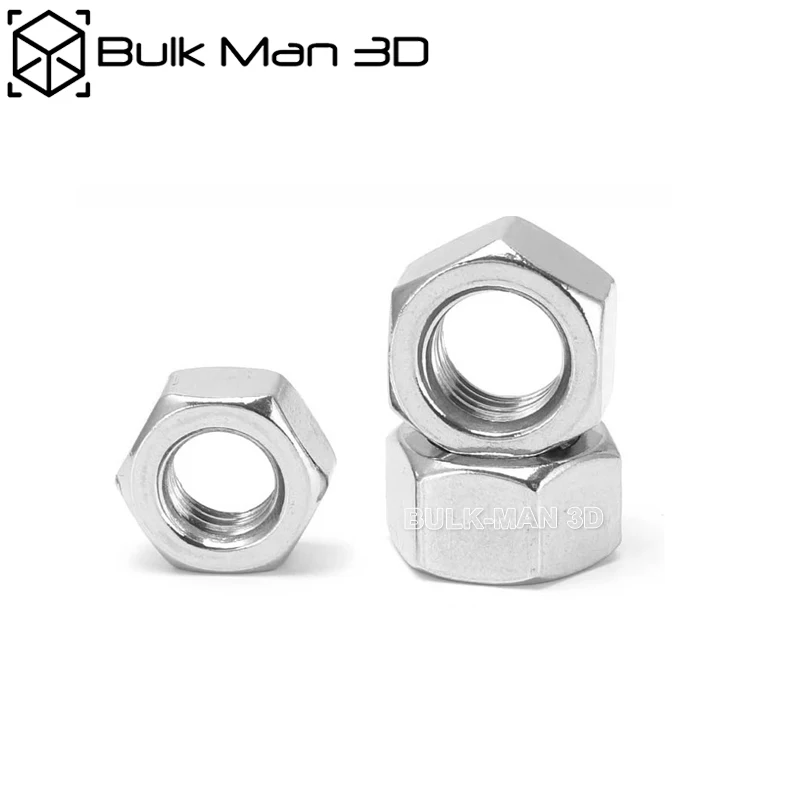 50pcs/Lot M3 M4 M5 Hex Hexagon Nut Stainless Steel Thread Hex Nut