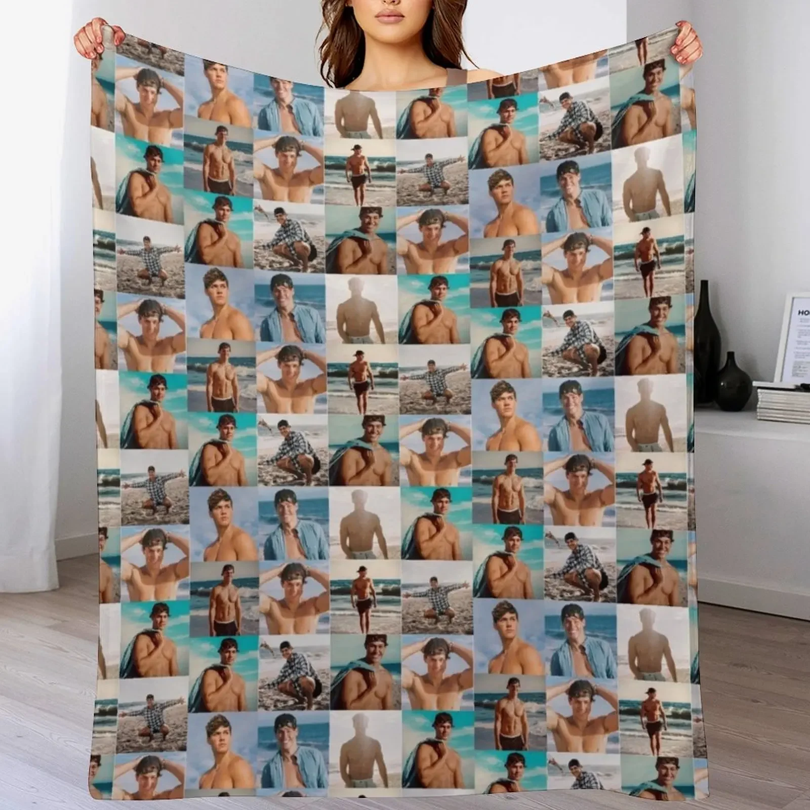 

Noah beck collage Throw Blanket Luxury Winter beds Weighted Cute Plaid Blankets