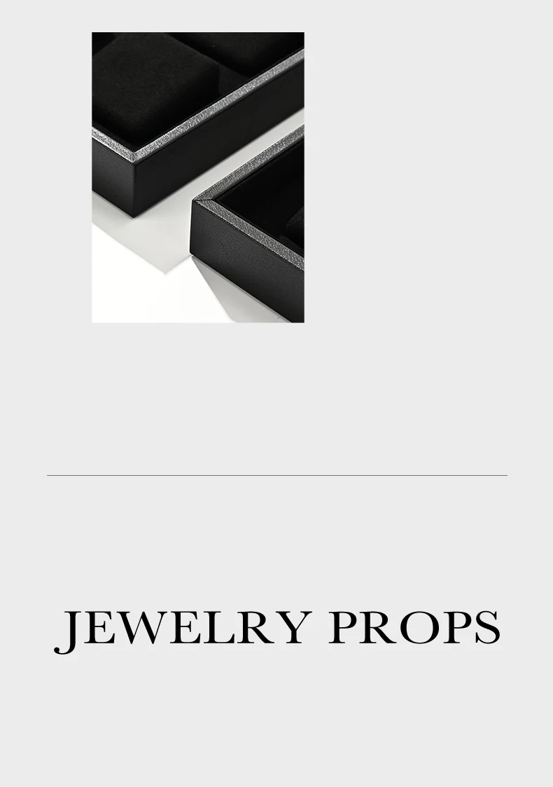 Oirlv Schmuck-Organizer mit 12 Fächern, Off-White, Grau, Schwarz, Schmuckablage für Ringe, Ohrringe, Halsketten, Anhänger, Samt-Box – Detail 3