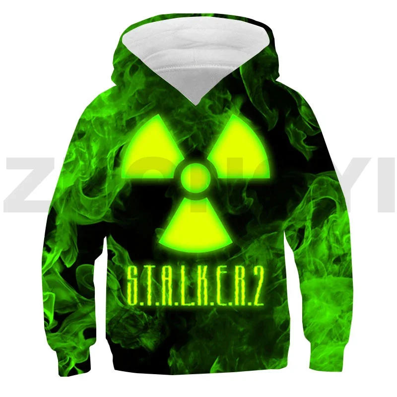 Hot S.T.A.L.K.E.R. 2 Hoodie Men Streetwear Children Anime Unisex Sweatshirt Game Stalker 2 Heart of Gun Oversize Pullover Kids