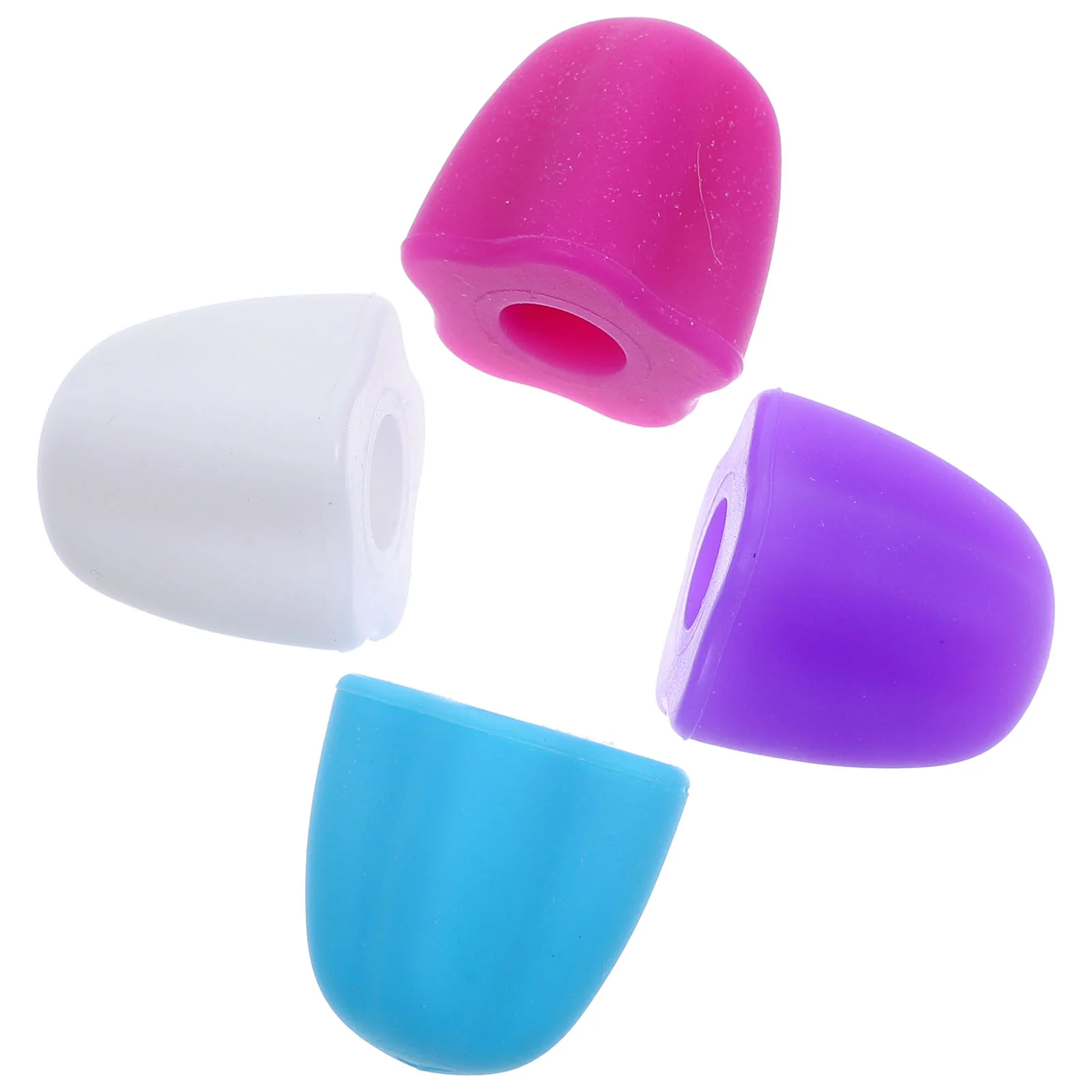 4pcs 1 Set White Silicone Toothpaste Cap Squeezer Easy Self Closing Caps for Toothpaste Dispenser Compact for Kids