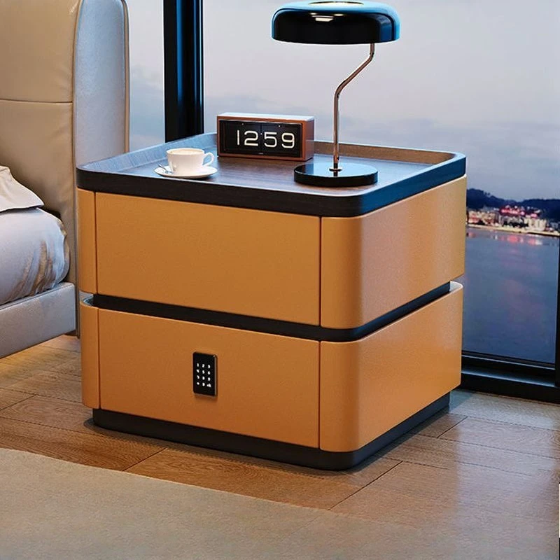 

Bedside table with lock modern simple Italian minimalist