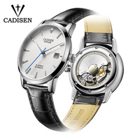 CADISEN Men Business Automatic Mechanical WristWatch MIYOTA 9015 Top Brand Luxury Real Diamond Male Curved Sapphire Glass Clock