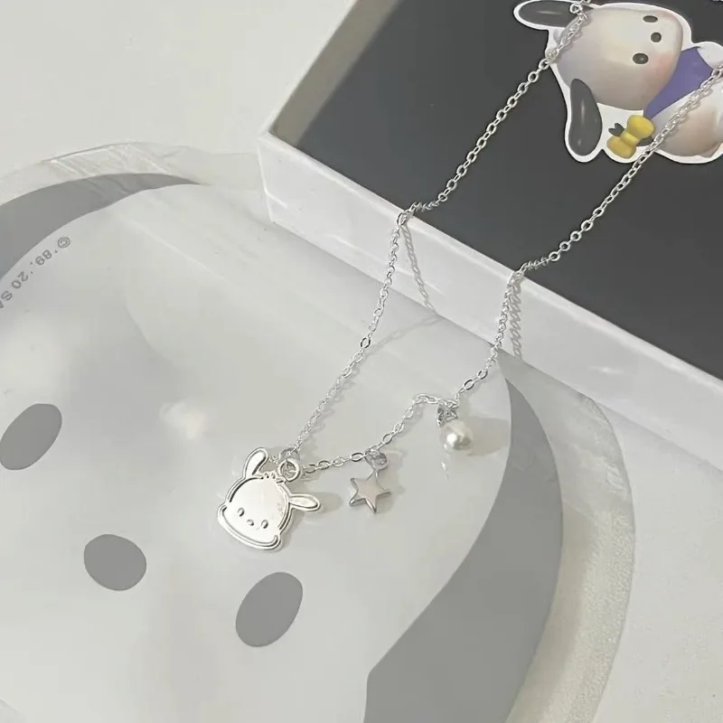 Sanrio Pochacco Bracelet Anime Figures Cartoon Alloyed Bracelets Q Figurals Anime Merchandise Decoration Children Birthday Gifts