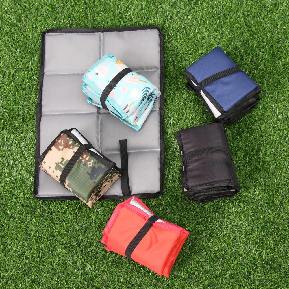 New Oxford Cloth Folding Camping Mat Portable Outdoor Waterproof Foam Sitting Pad Beach Mat Prevent Dirty Hiking Small Seat Pad