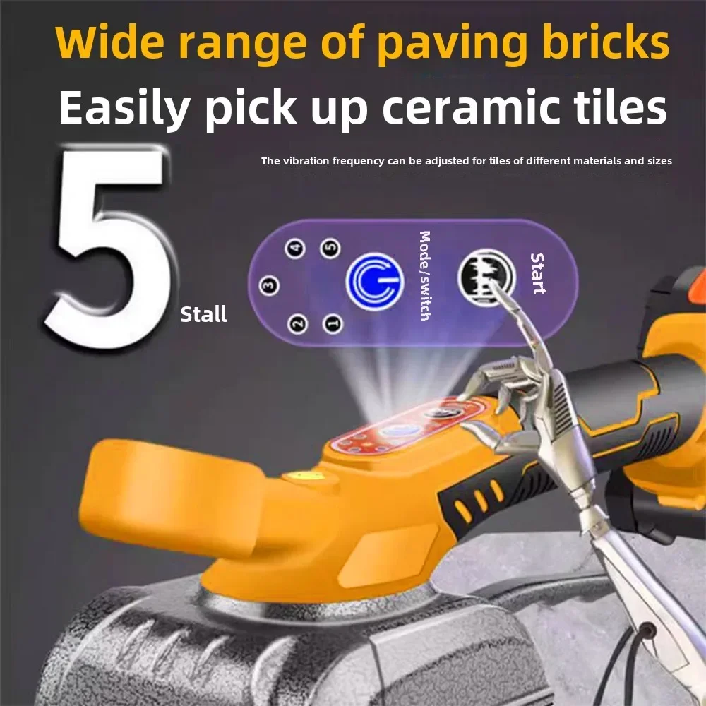 Tile Tiling Machine High Loading Capacity Wall Floor Tile Laying Vibrating Tool 5 Adjustable Fit Dewalt 18V Battery(No Battery)