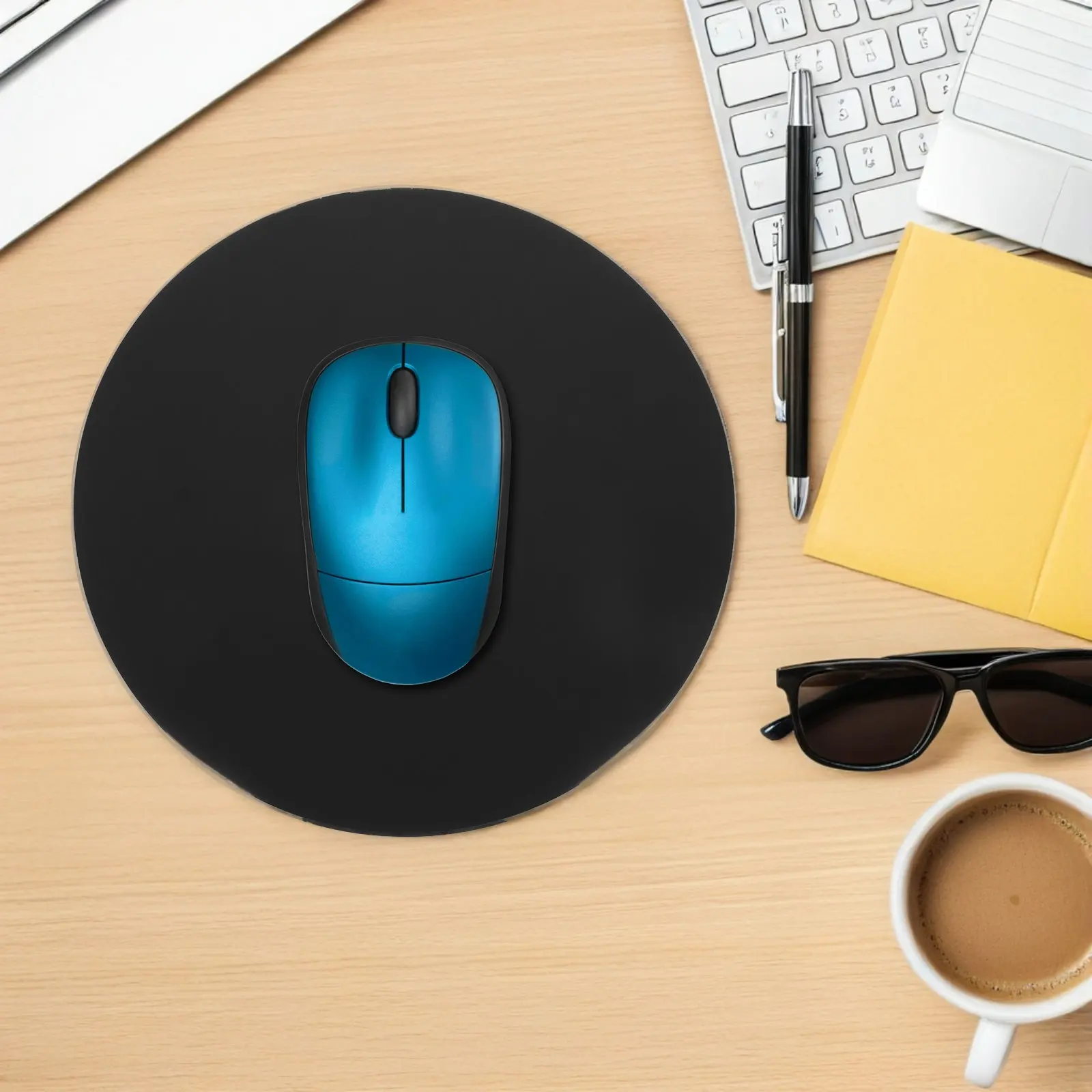 Black Aluminum Alloy Hard Mouse Pad Double-Sided Waterproof Metal Mouse Mat Fast Accurate Control Office Bed Desk Use view 2