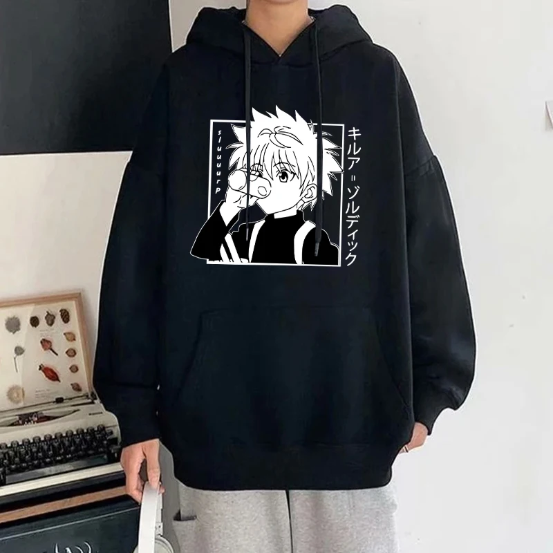 New Anime Killua Zoldyck Pattern Print Hoodies For Women Fashion Casual Sports Sweatshirts Ladies Pullovers Tops