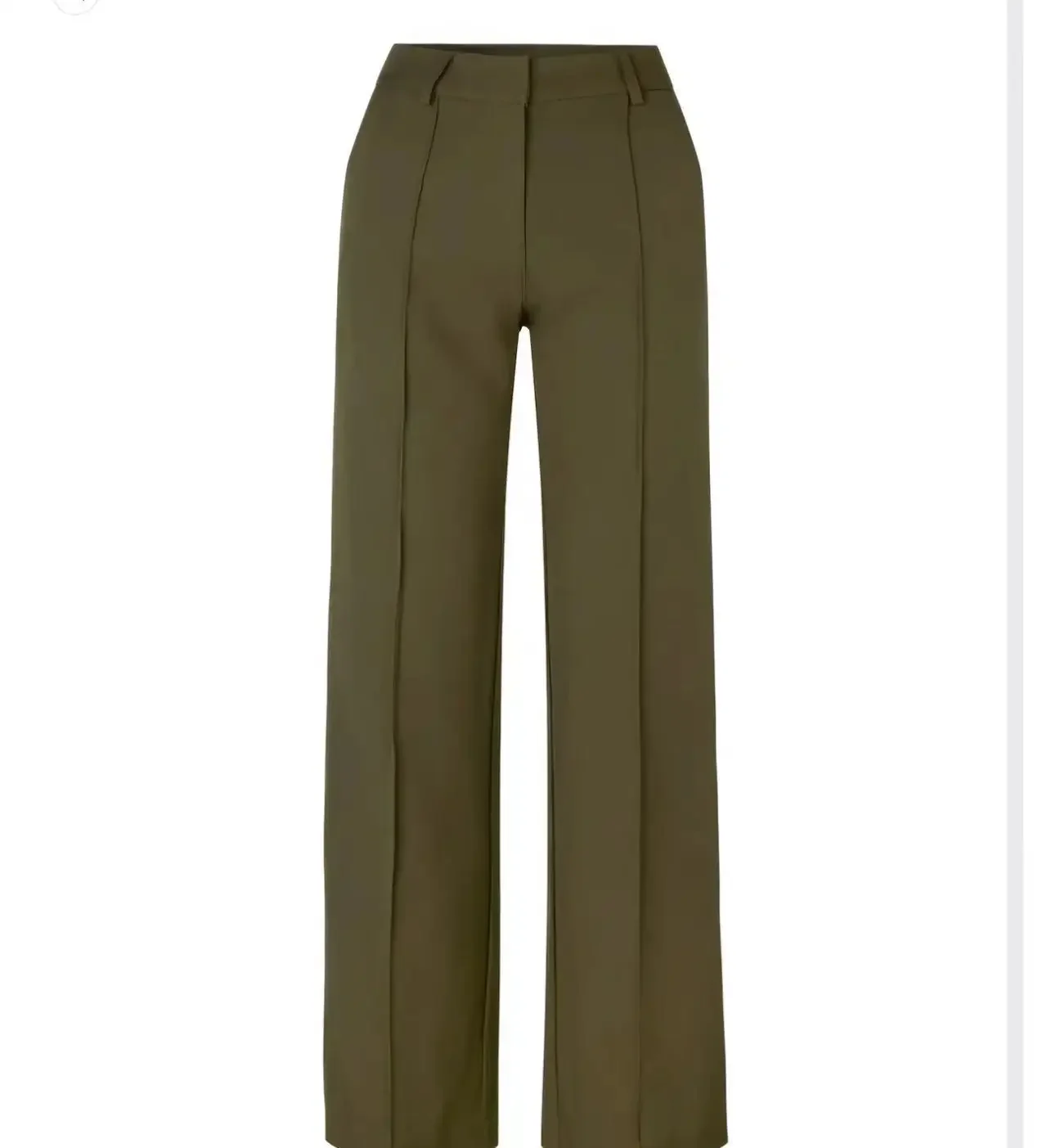 ركاب الأعمال سراويل تقليدية ربيع 2025 جديد بلون بسيط موضة مستقيم واسعة الساق السراويل بنطلون سليم صالح #6