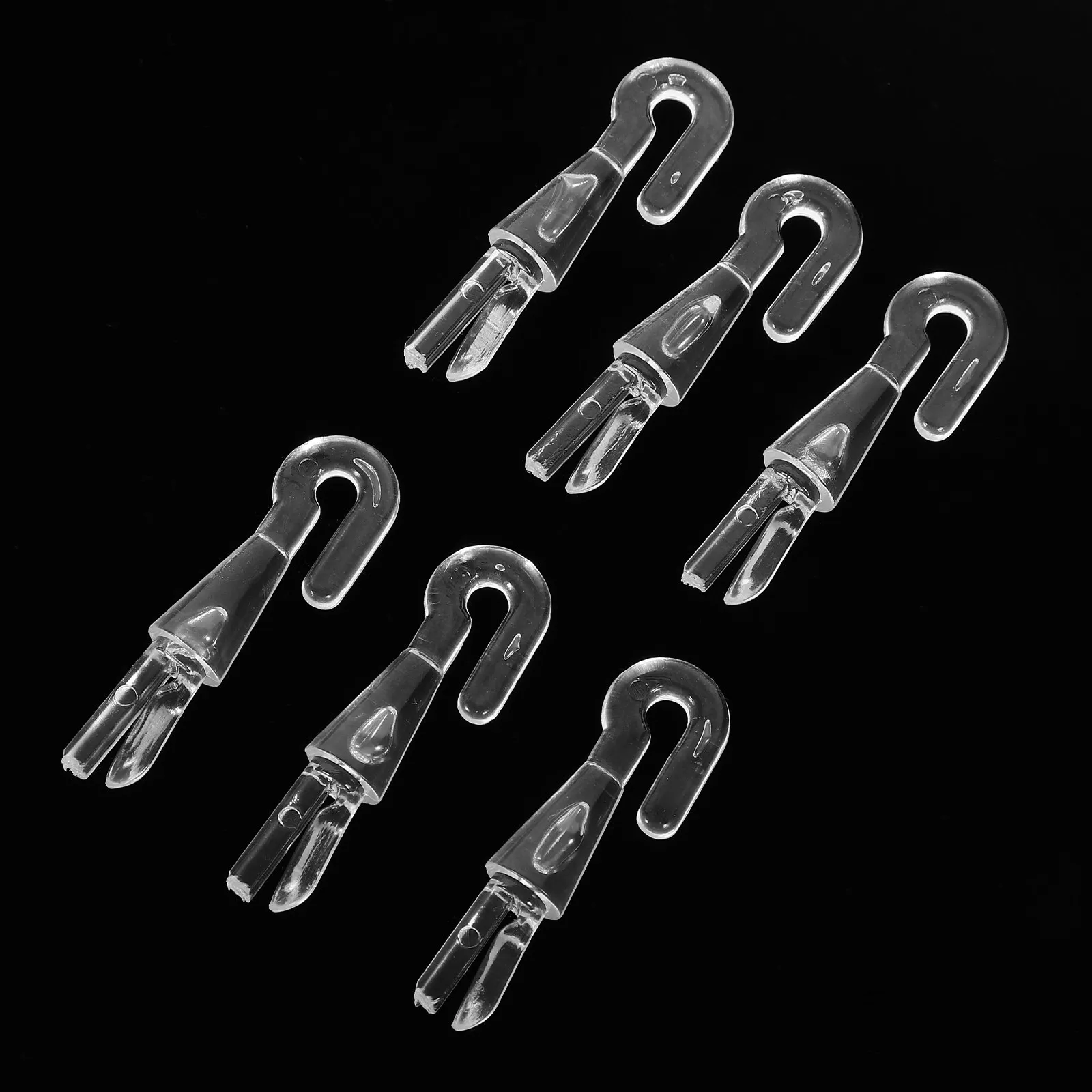 Blind Wand Tip Hook Replacement 6 Piece Transparent Reusable Repair Parts for Vertical Mini Blinds