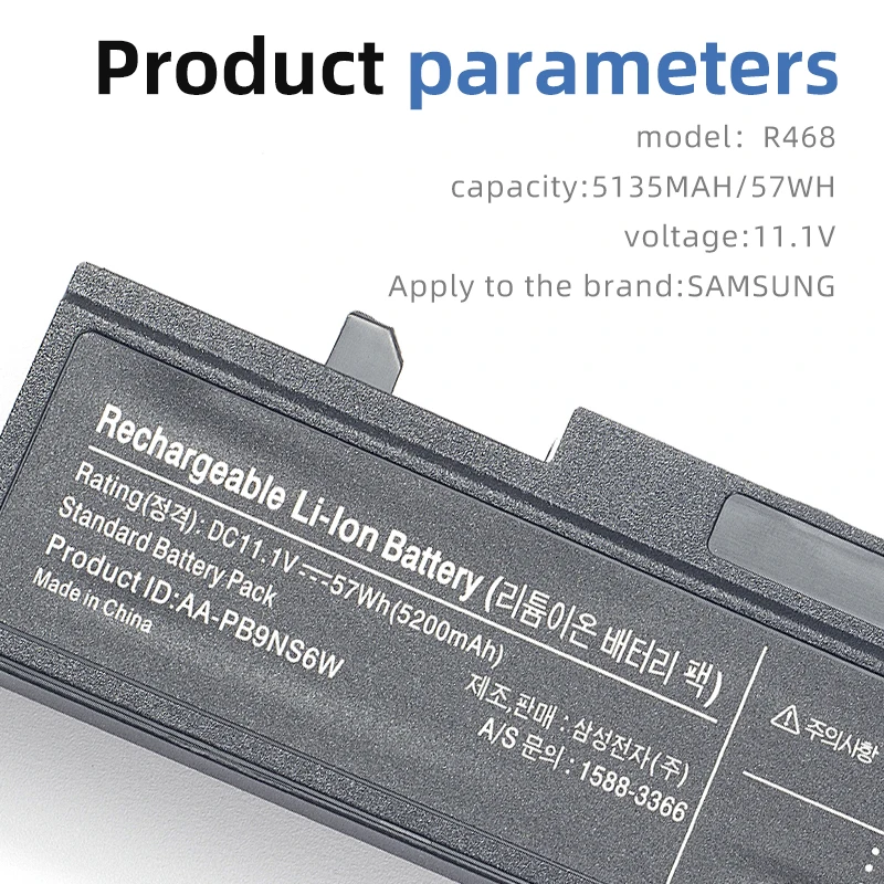 Imagem -05 - Bateria Portátil para Samsung R530 R528 R428 R429 R430 R467 R468 R478 Aa-pb9nc6w Aa-pb9ns6b Aa-pb9ns6w Suozhan-aa-pb9nc6b