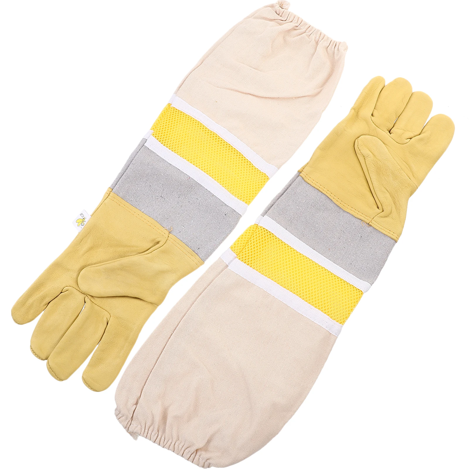 

Beekeeping Gloves Long Sleeve Sheepskin Cotton Wear resistant Protective Safety Proof Gloves Beekeepers Accessory