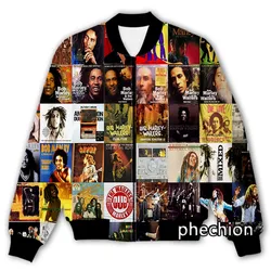 phechion New Fashion Men/Women Bob Marley 3D Printed Casual Jacket Streetwear Men Loose Sporting Jacket & Coat M138