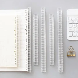 A5 B5 Original 20/26 Hole Transparent PP Loose Leaf Binder Circle Calendar Ring Push-pull Paper Collection Clips