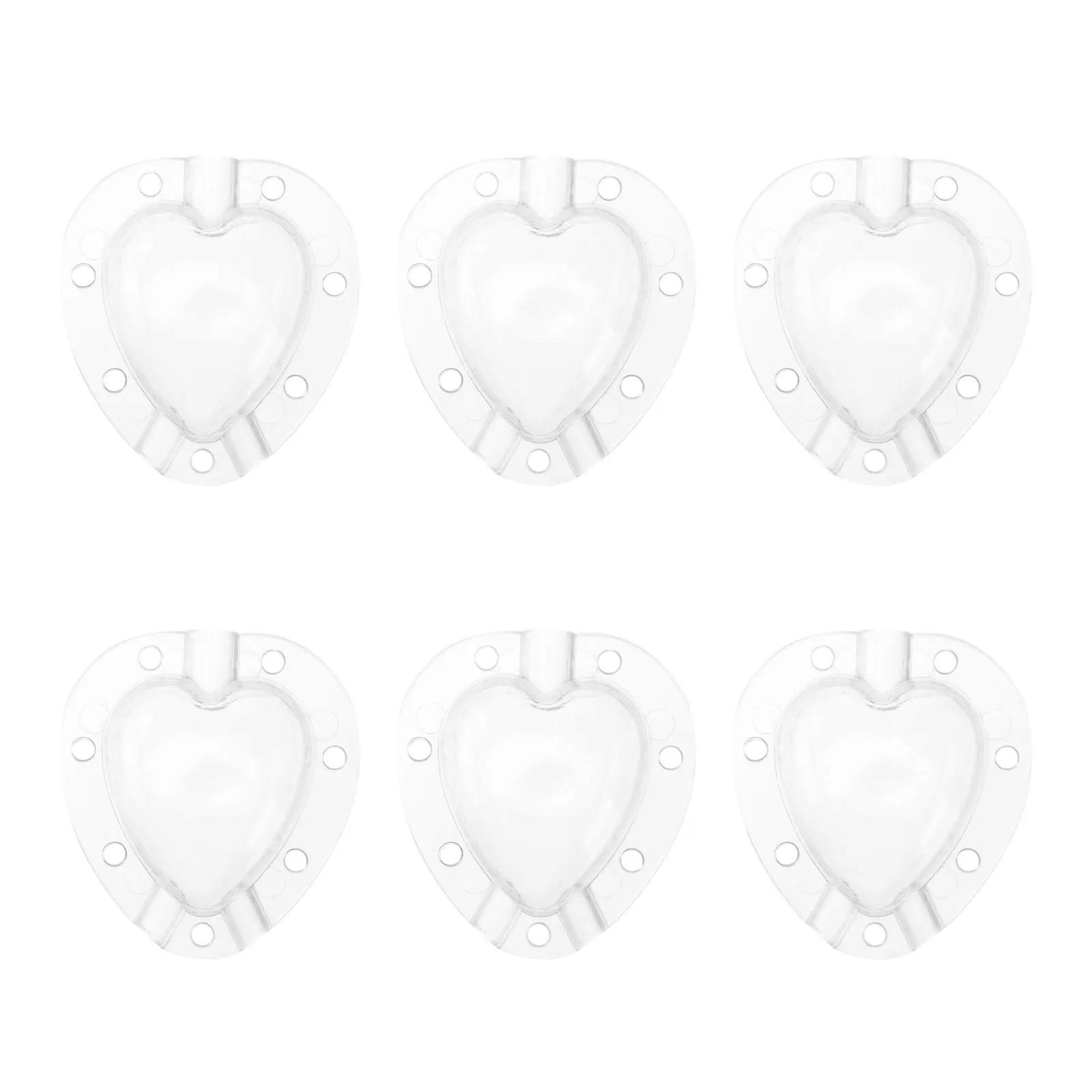 6Pcs Transparent Fruit Shaping Mold Heart Design for Strawberries Clear Plastic Planting Forming Tool Reusable Garden Fruit
