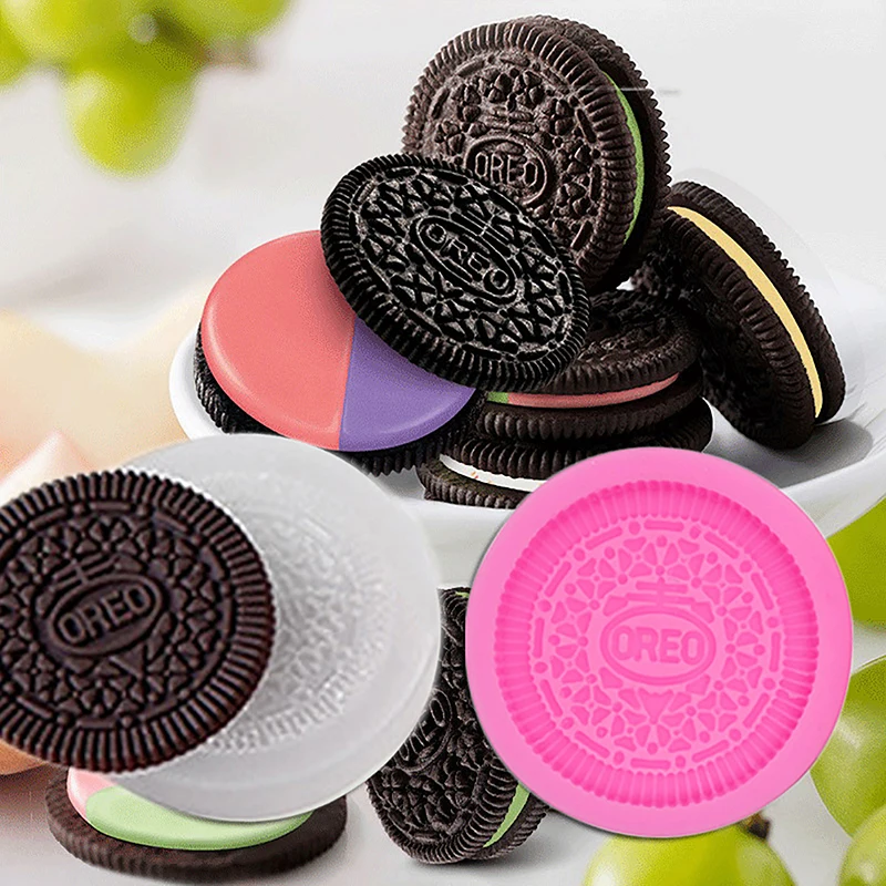 Silicone OREO Cookie Molds Kitchen Baking Chocolate Fondant Cookie Moulds DIY Party Dessert Supply Gift Craft Cake Decoration