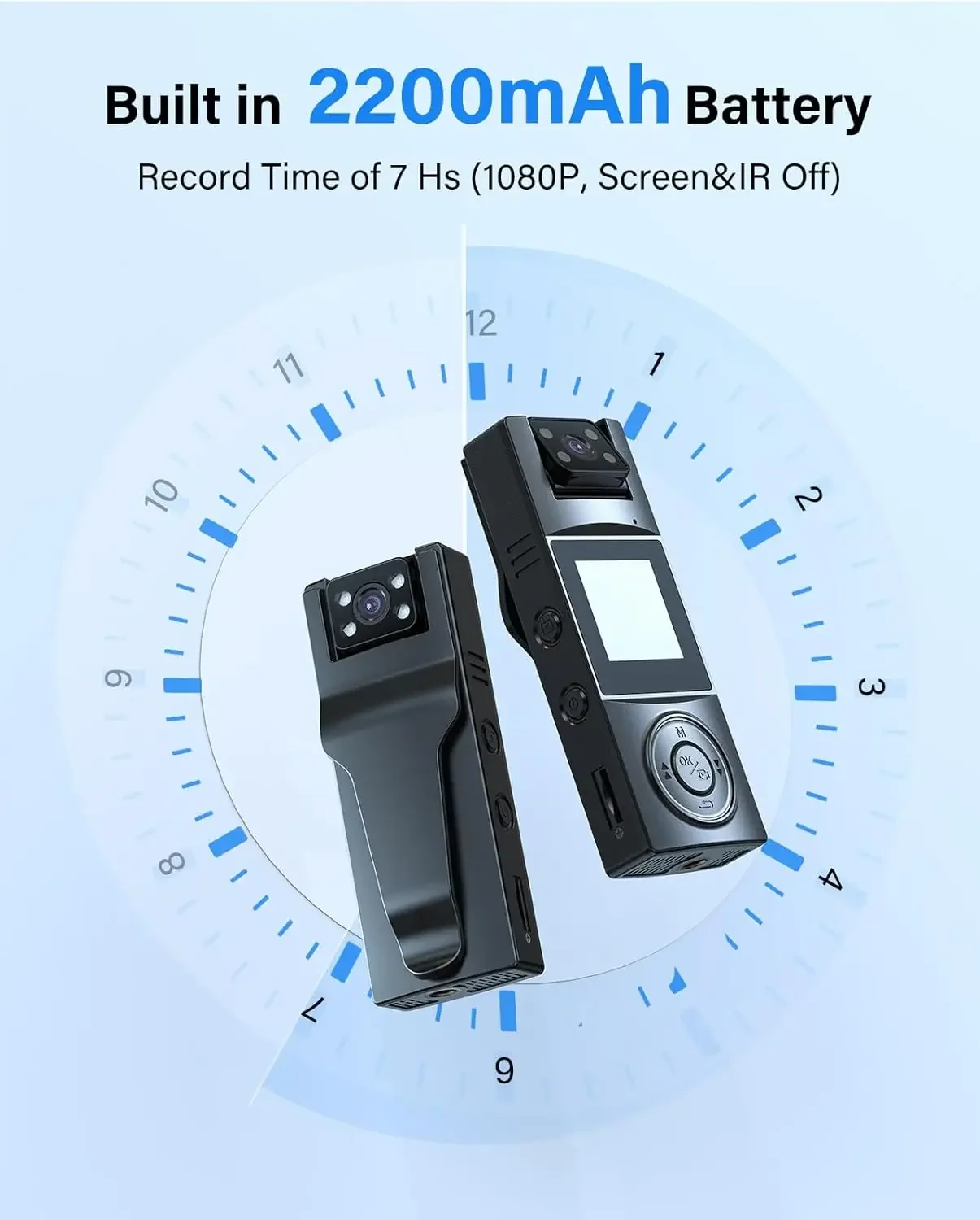 BOBLOV A23Pro Bodycam 180°Rotatable Lens 2K Small Camera Night Vision Mini Camcorders Car Mount for Cycling DVR Recorder