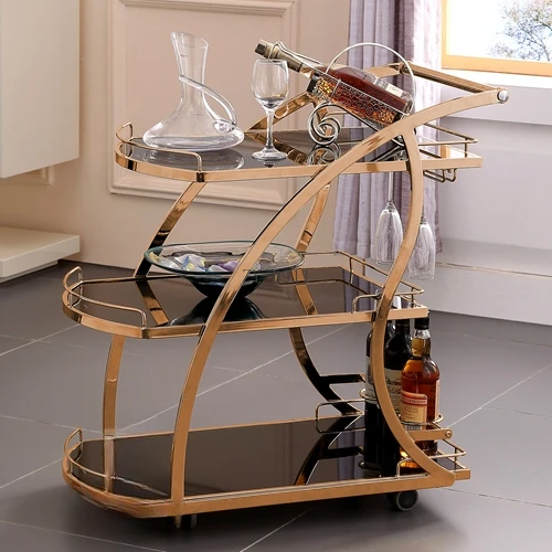 *Cleaning Cart Housekeeping Small Side Table Trolley Double Multipurpose Utility Storage Cocktail Rolling Free Espejo Iron Tool