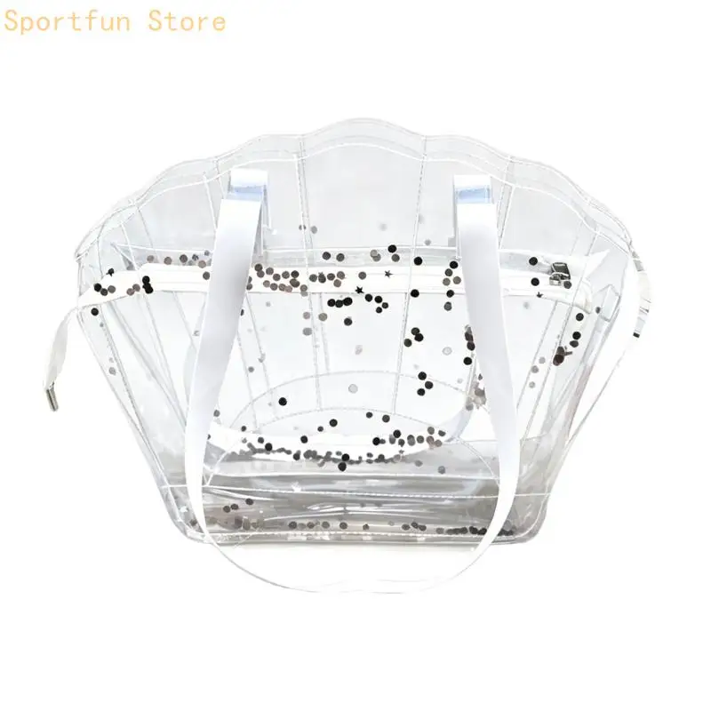 Multipurpose Waterproof PVC Beach Bag 20L Large Lapacity Swimming Shoulder Bag For Swimming Surfing And Groceries X7JD