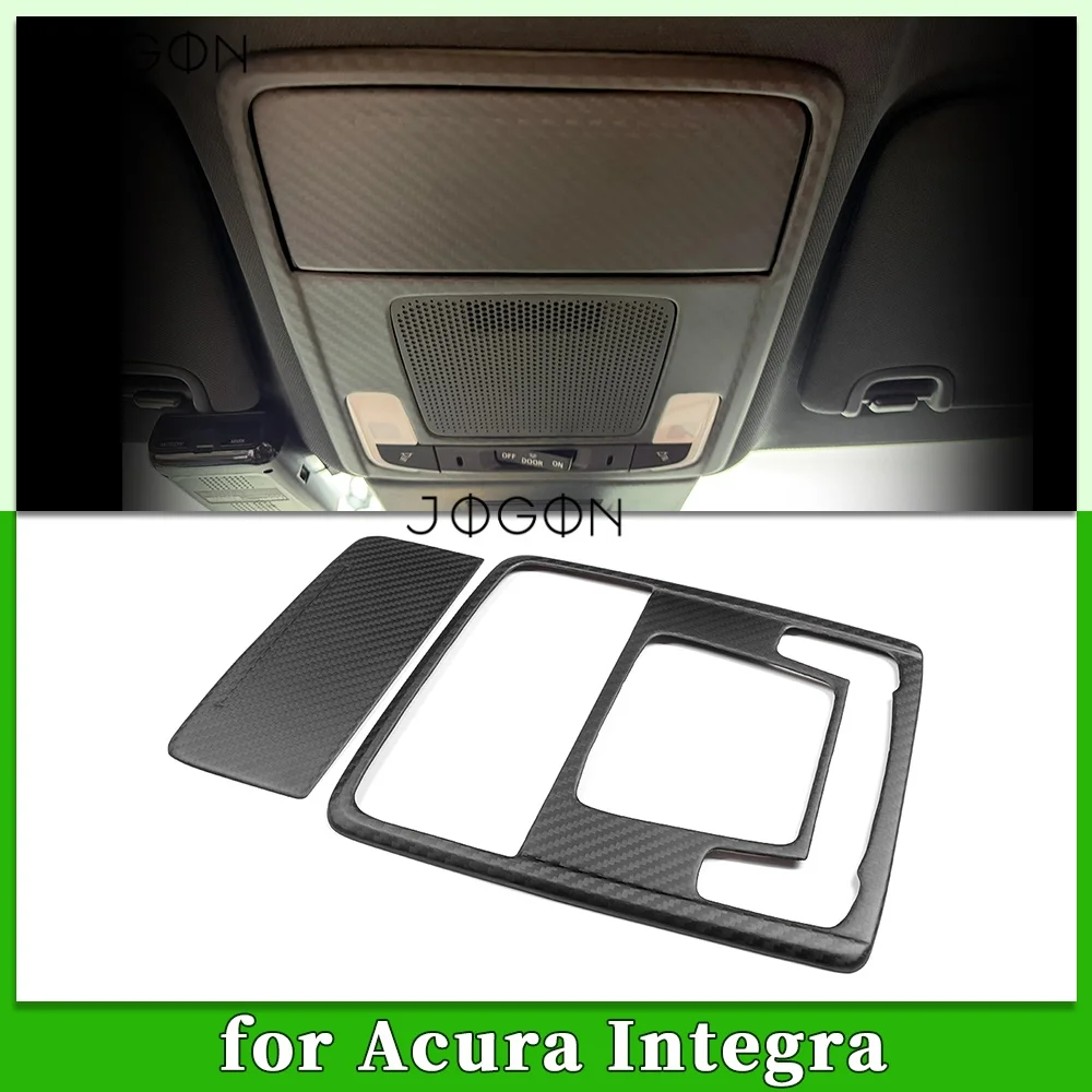 Carbon Fiber Car Interior Front Roof Reading Light Lamp Panel  Cover Trim Accessories For Acura Integra Type S DE5 A-Spec 2022+