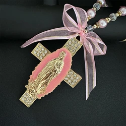 Virgin Mary / Saint Jude Protection Blessing Charm Catholic Handmade Jewelry Gift Charms Car Hanging Charm for Men Women