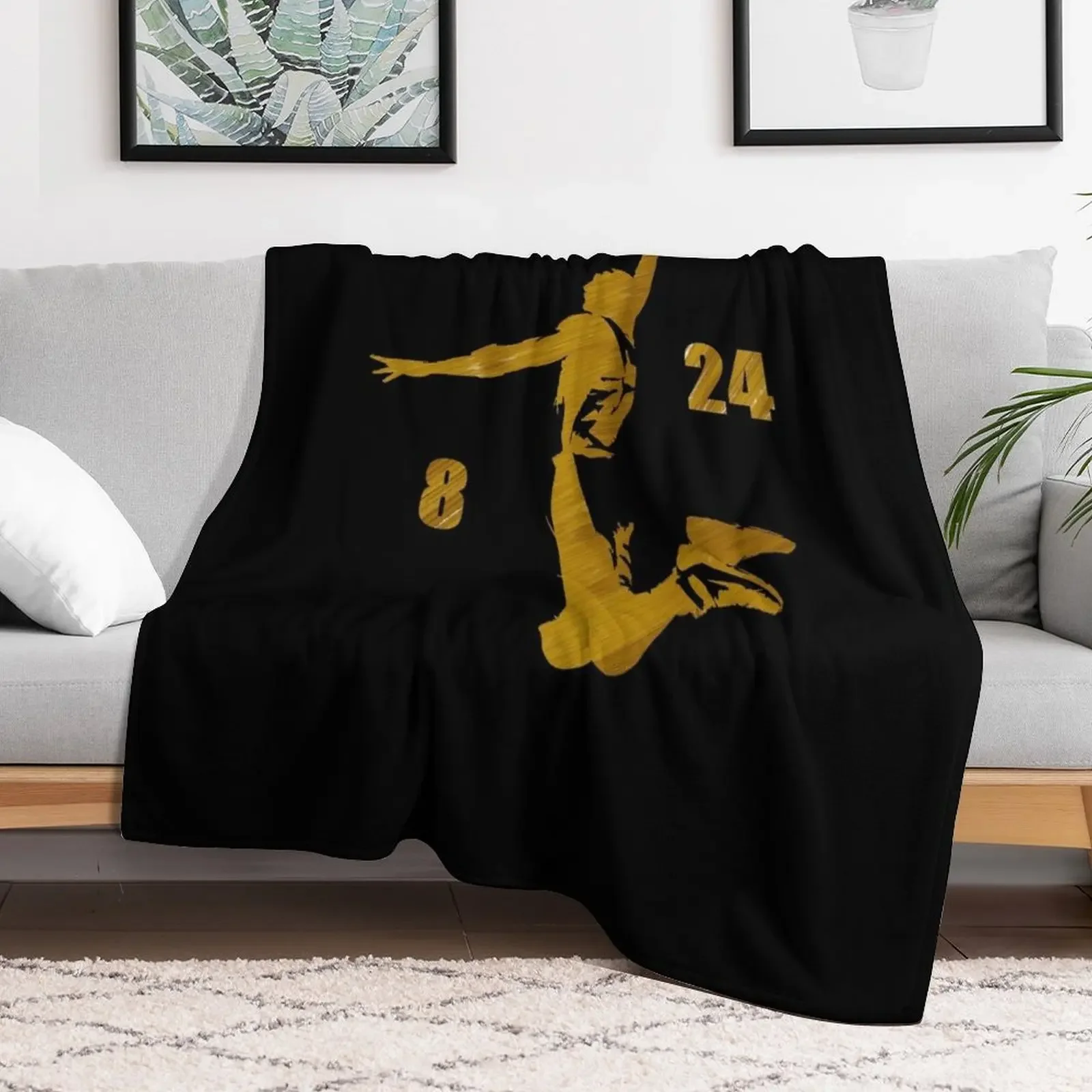 Number 8 and 24 Basketball Sport Memorial Throw Blanket Sofa Giant Sofa Fashion Sofas Decorative Beds Blankets